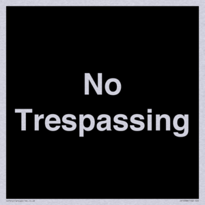 No Trespassing